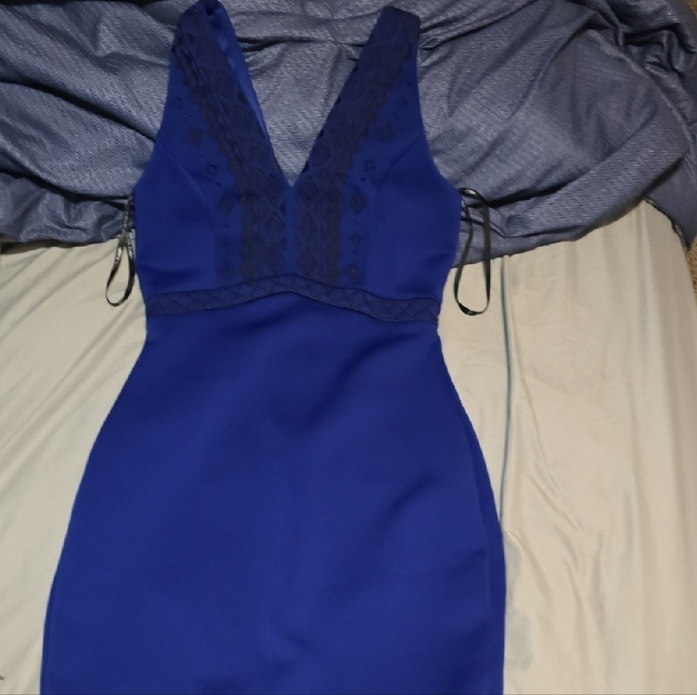 Elegant Blue Sleeveless Dress